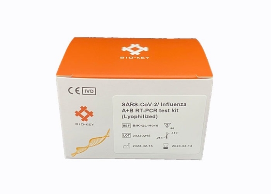 وافق CE كومبو الجهاز التنفسي الفيروسي SARS-CoV-2 Influenza A B Virus PCR Test Freeze Dried Powder