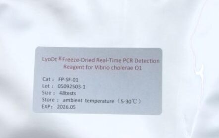 LyoDt® مسحوق مجفف بالتجميد - عامل الكشف في الوقت الحقيقي لـ PCR لـ Vibrio cholerae O1 - لا يلزم سلسلة البرد ويتم إعطاء اختبار واحد مسبقًا